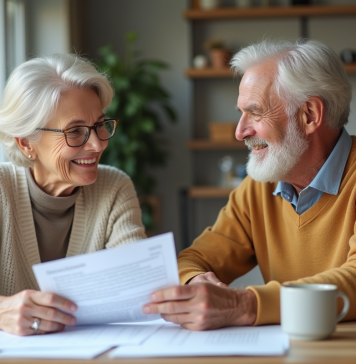 Couple retraité discutant de leurs ressources financières