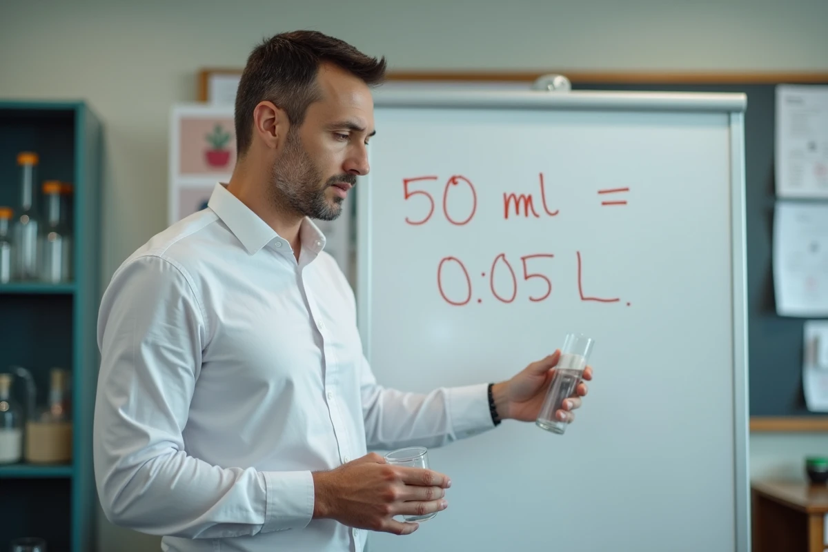 Homme explique la conversion d