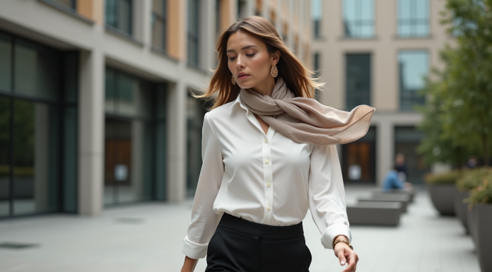 Accessoires mode : connaître leur attrait et séduction pour les gens Femme élégante marchant en ville avec accessoires mode