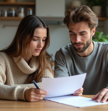 Colocataires : quelles sont les obligations en 2025 ? Deux jeunes adultes discutent d'un contrat de location dans une cuisine lumineuse