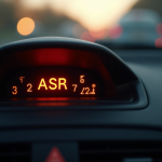 Voyant d'alerte ASR lumineux sur le tableau de bord